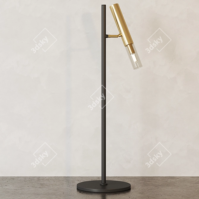 ST Luce Bedside Lamp Eclips - Black-Gold 3D model image 4