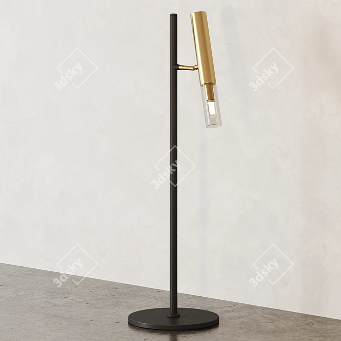 ST Luce Bedside Lamp Eclips - Black-Gold 3D model image 6