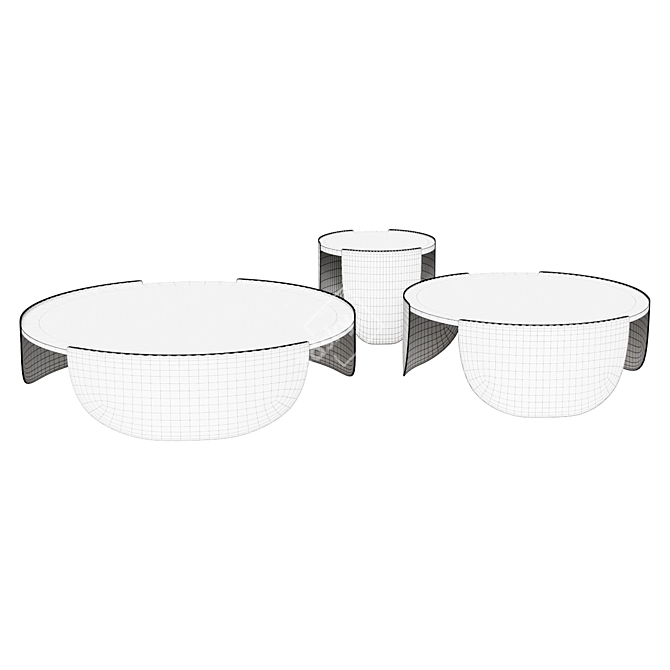 Elegant Atenae Coffee Tables 3D model image 2