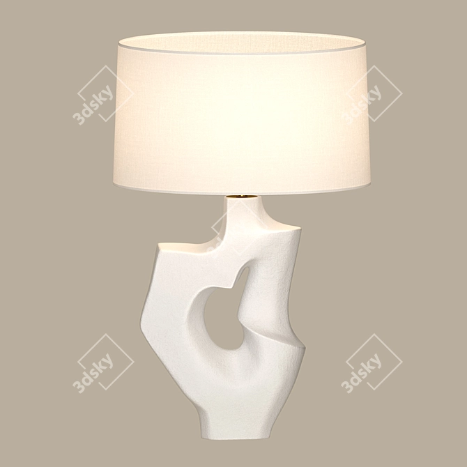 Sculptural Ceramic Torso Lamp 3D model image 1