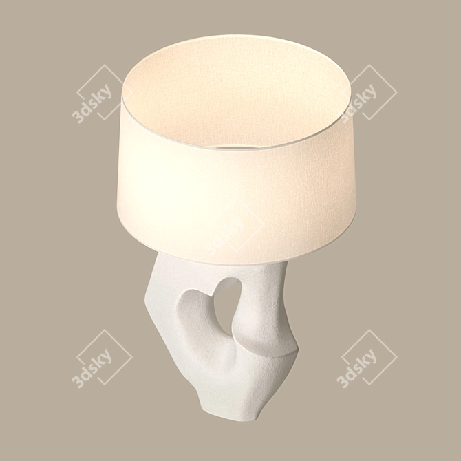 Sculptural Ceramic Torso Lamp 3D model image 2