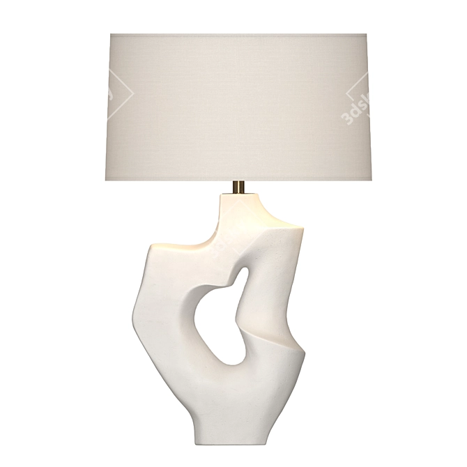 Sculptural Ceramic Torso Lamp 3D model image 4