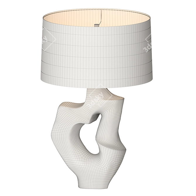 Sculptural Ceramic Torso Lamp 3D model image 5