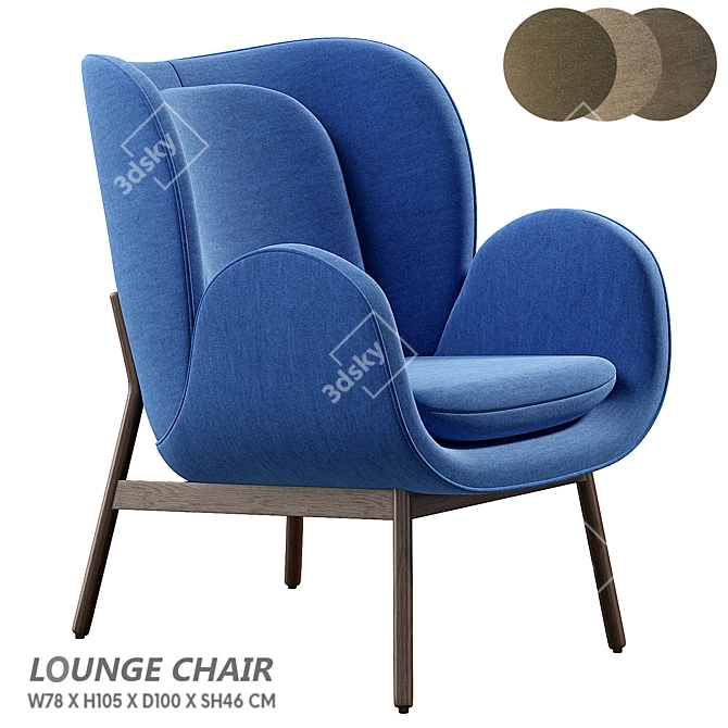 Modern Embracen Armchair Design 3D model image 1