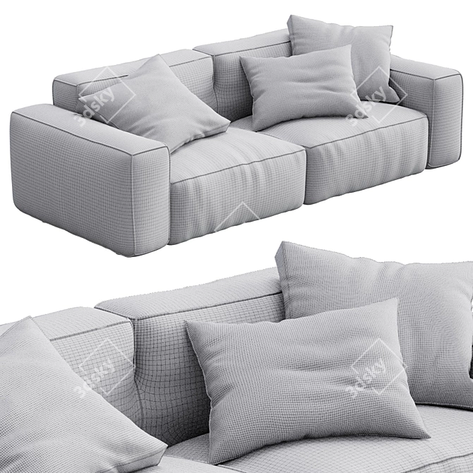 Modern Minimalistic Sofa Design 3D model image 5