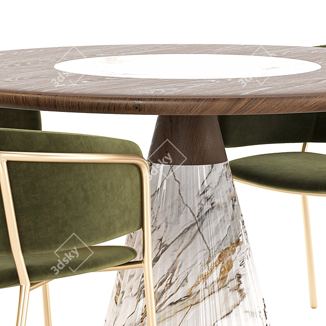 Elegant Dining Set Collection 3D model image 2