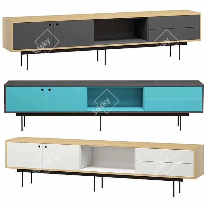 Versatile Ultra TV Stand 3D model image 1