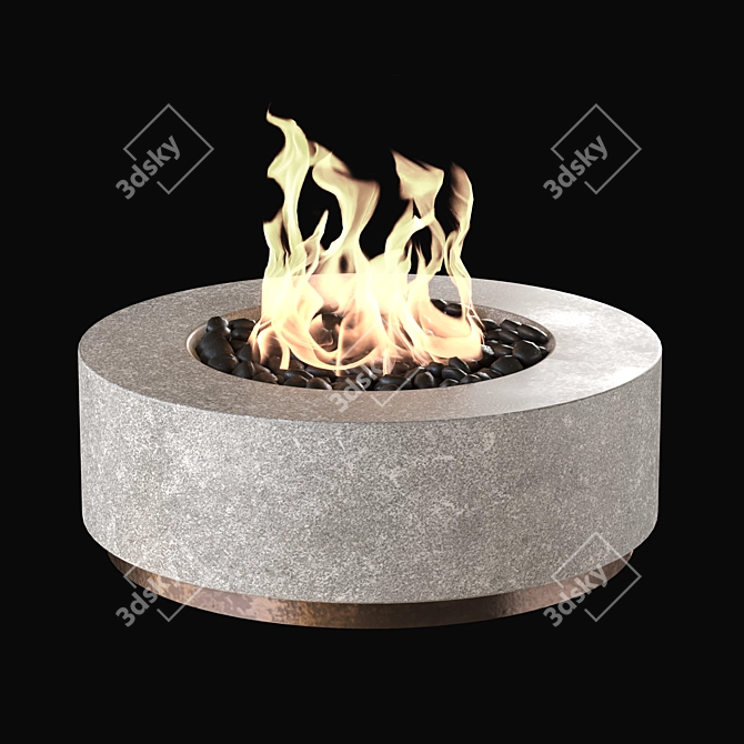 Large Bowl Chiminea Set 3D model image 1