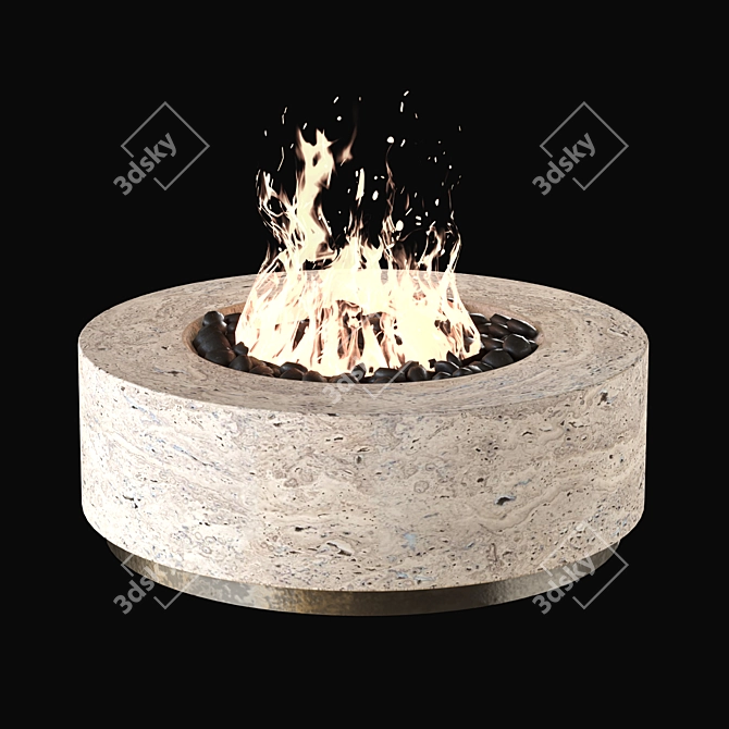 Large Bowl Chiminea Set 3D model image 3