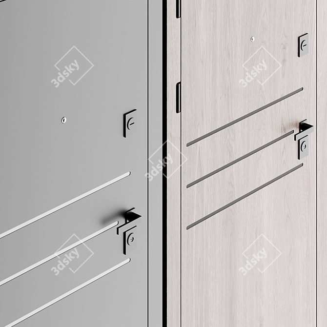 Outdoor Front Door F125 3D model image 3