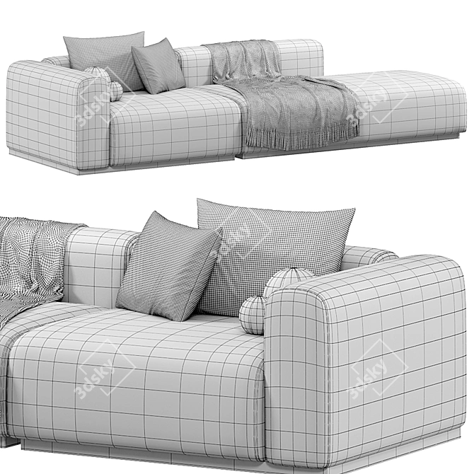 Modern MAHÈ Sofa Design 3D model image 4