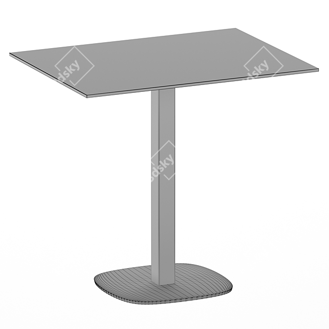 Gable Bistro Table Set Outdoor 3D model image 3