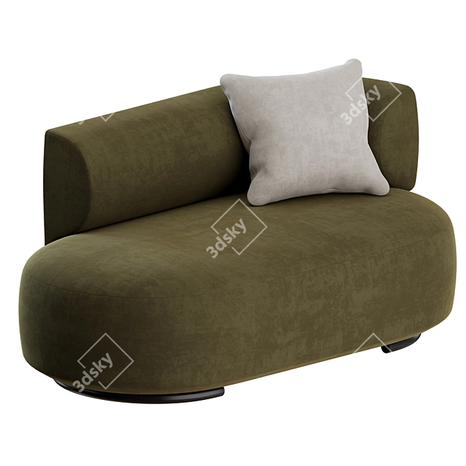 Kartell Chenille Dormeuse Sofa Bed 3D model image 2