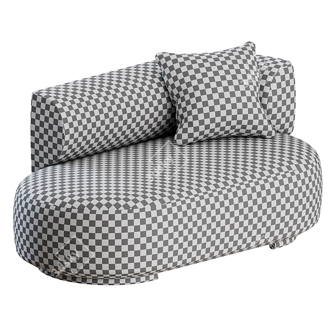 Kartell Chenille Dormeuse Sofa Bed 3D model image 3