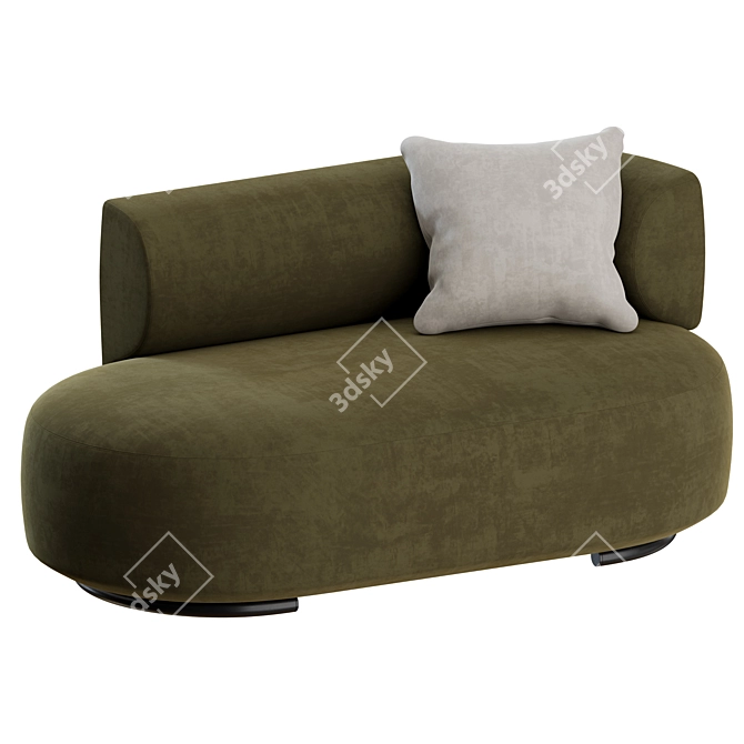 Kartell Chenille Dormeuse Sofa Bed 3D model image 5