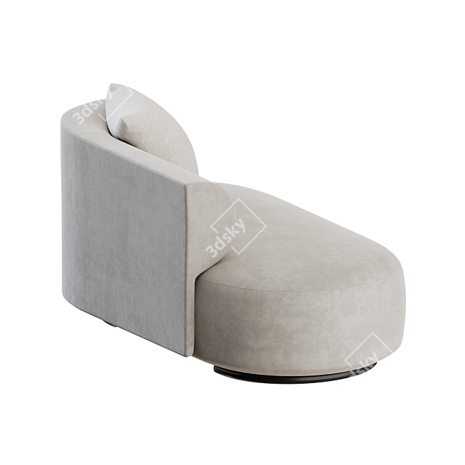 Kartell Chenille Dormeuse Sofa Bed 3D model image 6