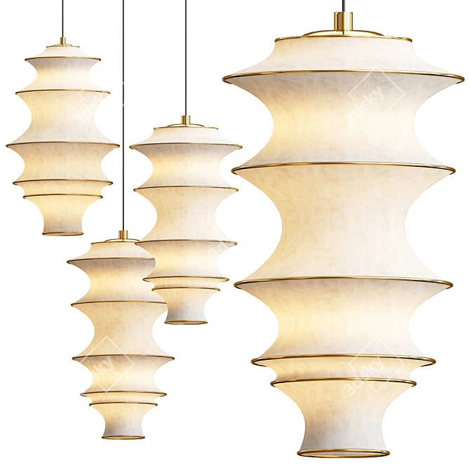 Rustic Charm Pendant Light 3D model image 1