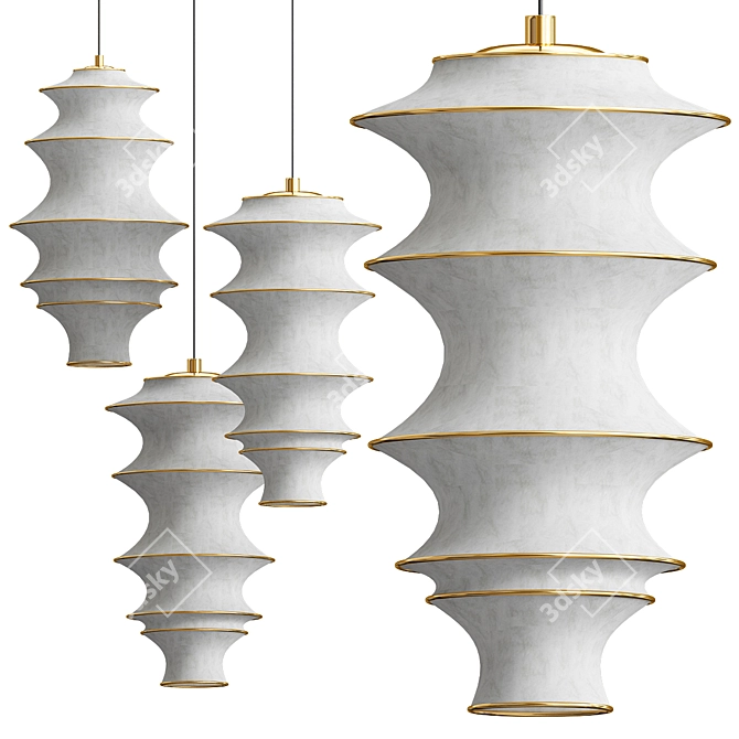 Rustic Charm Pendant Light 3D model image 4