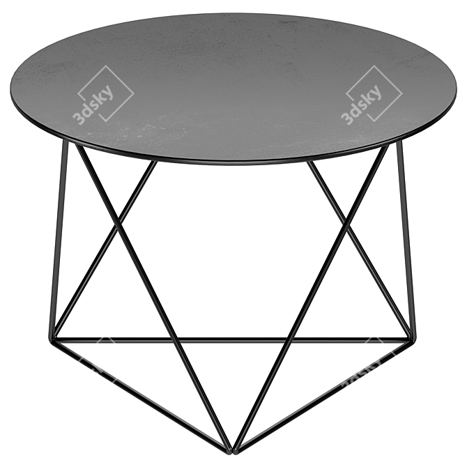 Modern Octahedron Side Table, 430mm 3D model image 1