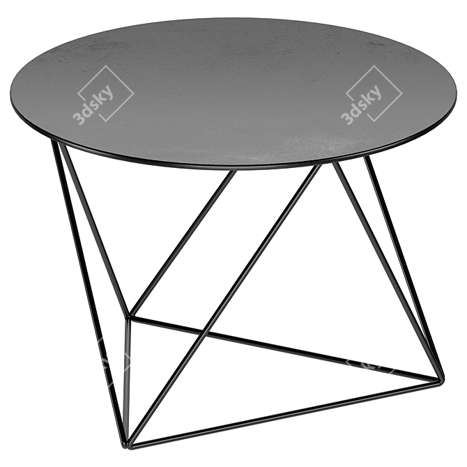 Modern Octahedron Side Table, 430mm 3D model image 2