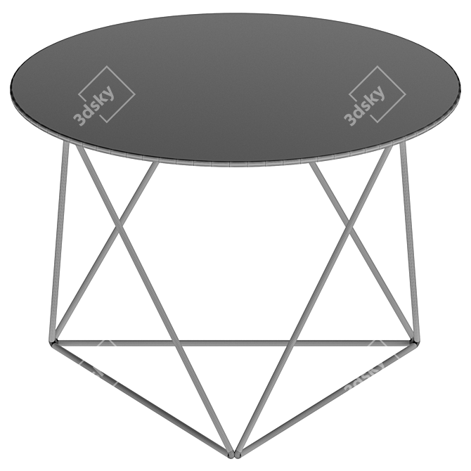 Modern Octahedron Side Table, 430mm 3D model image 3