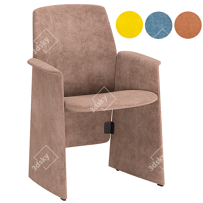 Elegant Downtown Conference Chair 3D model image 1