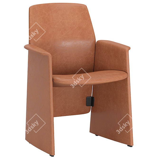 Elegant Downtown Conference Chair 3D model image 4