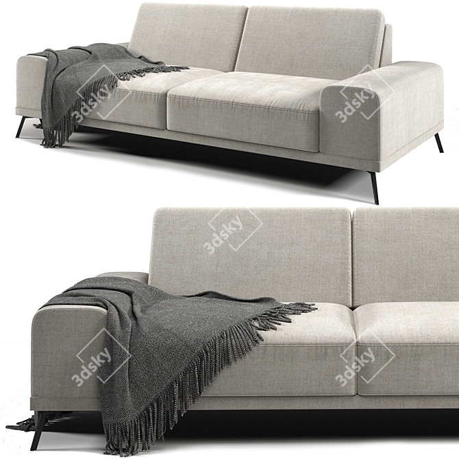 Cozy Ron Sofa: Modern Comfort 3D model image 2