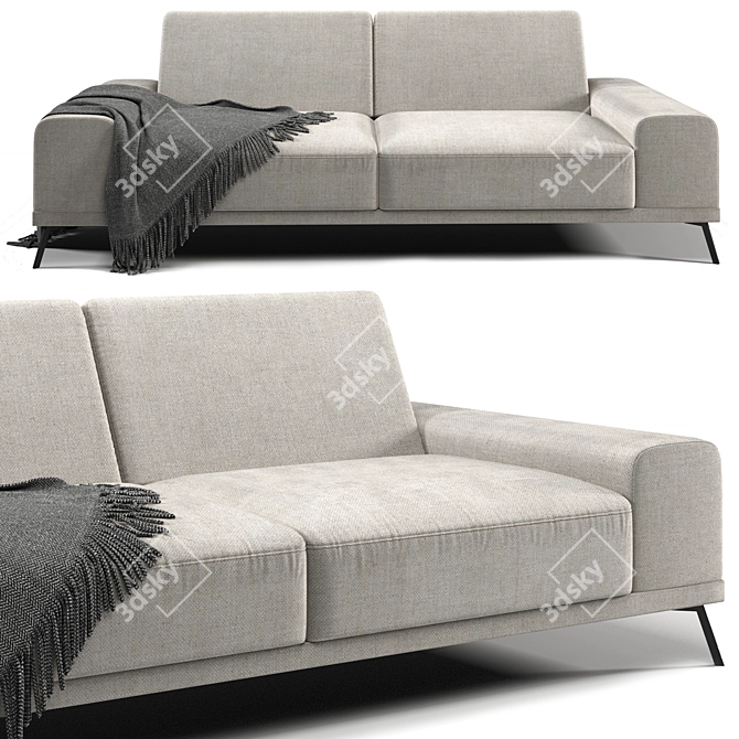 Cozy Ron Sofa: Modern Comfort 3D model image 3