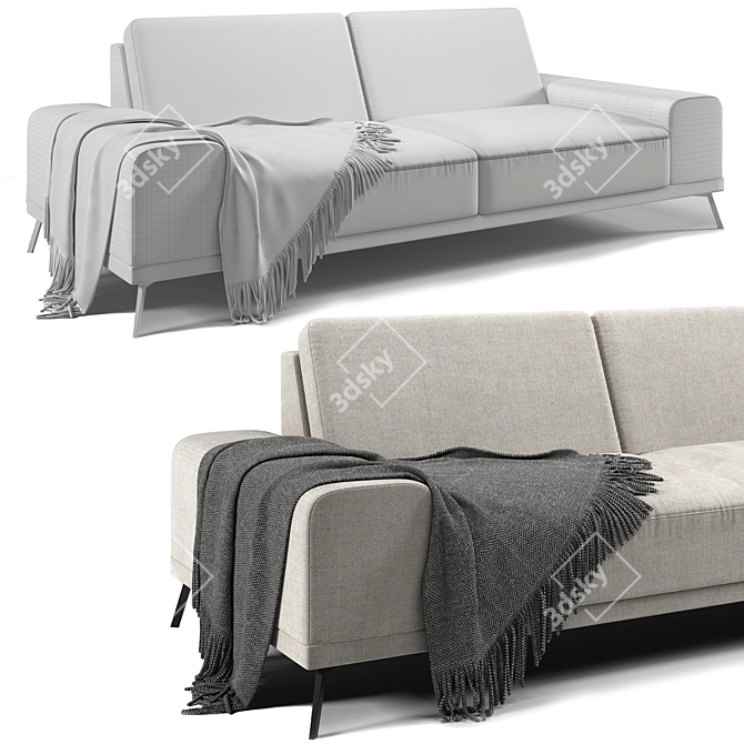 Cozy Ron Sofa: Modern Comfort 3D model image 4