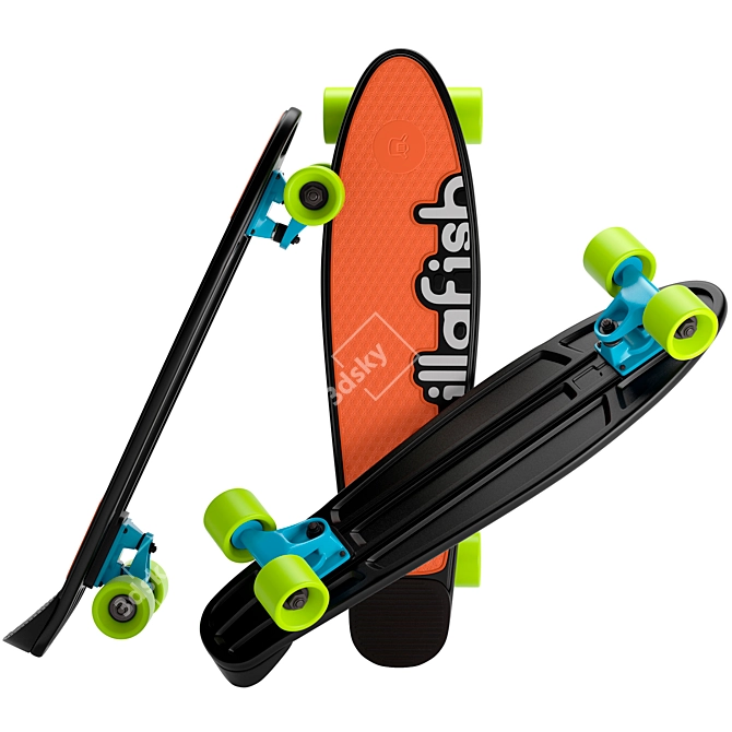 Chillafish Skaite Kids Skateboard 3D model image 3