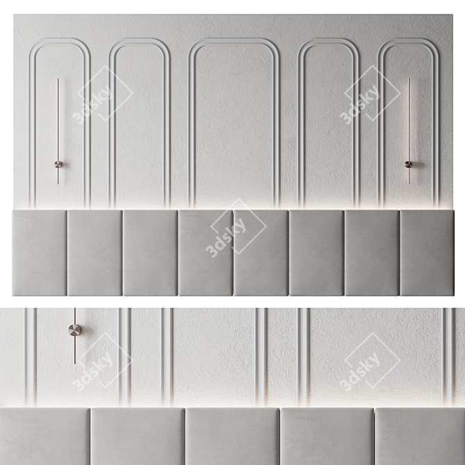 Stone Relief Wall Panel 5000x3200mm 3D model image 2