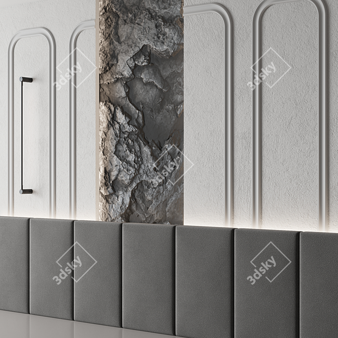 Stone Relief Wall Panel 5000x3200mm 3D model image 4