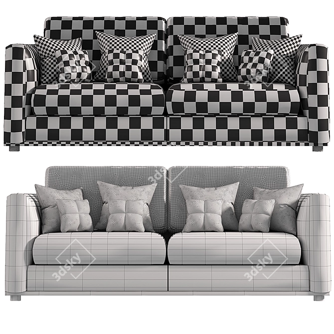 Modern 3-Piece Hamilton Sofa Set 3D model image 3