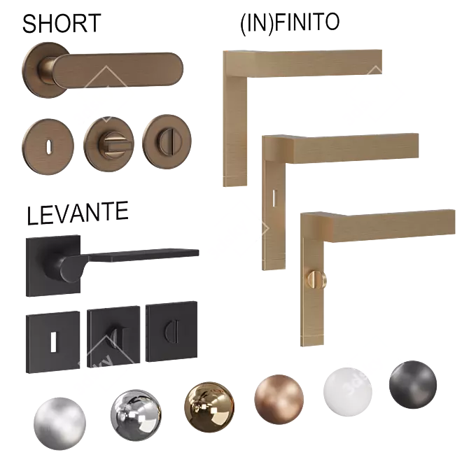 DND Handles Set with Varieties 3D model image 2