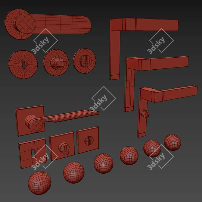 DND Handles Set with Varieties 3D model image 3