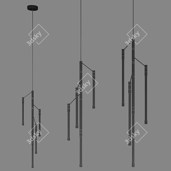 Modern LED Branch Pendant Light 3D model image 2