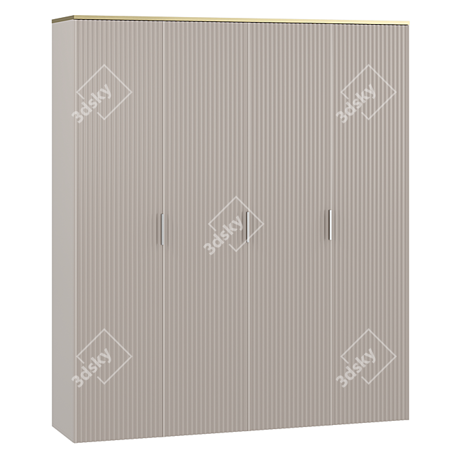 Ensson 4 Wardrobe in Grey 3D model image 1