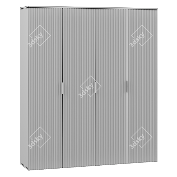 Ensson 4 Wardrobe in Grey 3D model image 4