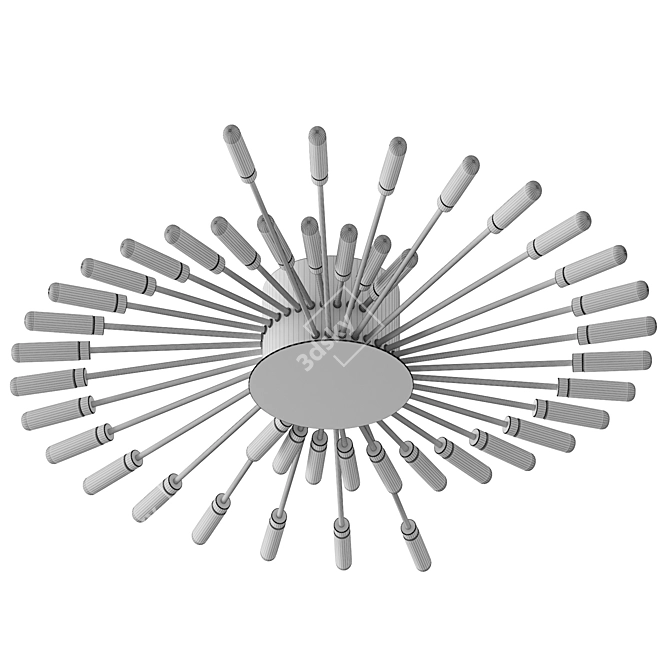 Fireworks LED Chandelier: Modern Elegance 3D model image 4