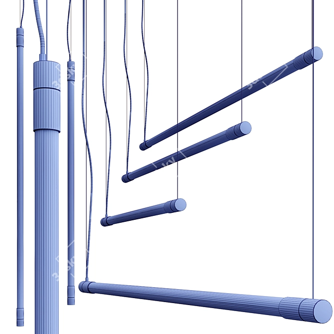 Sleek LED Suspensions Set 3D model image 3