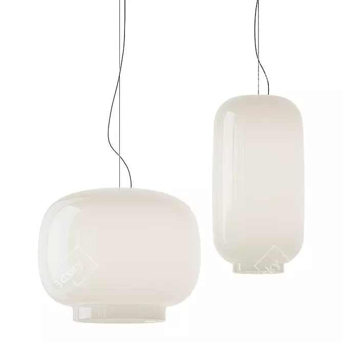 Foscarini White Pendant Duo 3D model image 1