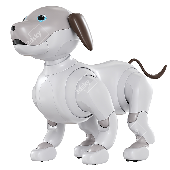 Smart Dog Robot Companion 3D model image 2