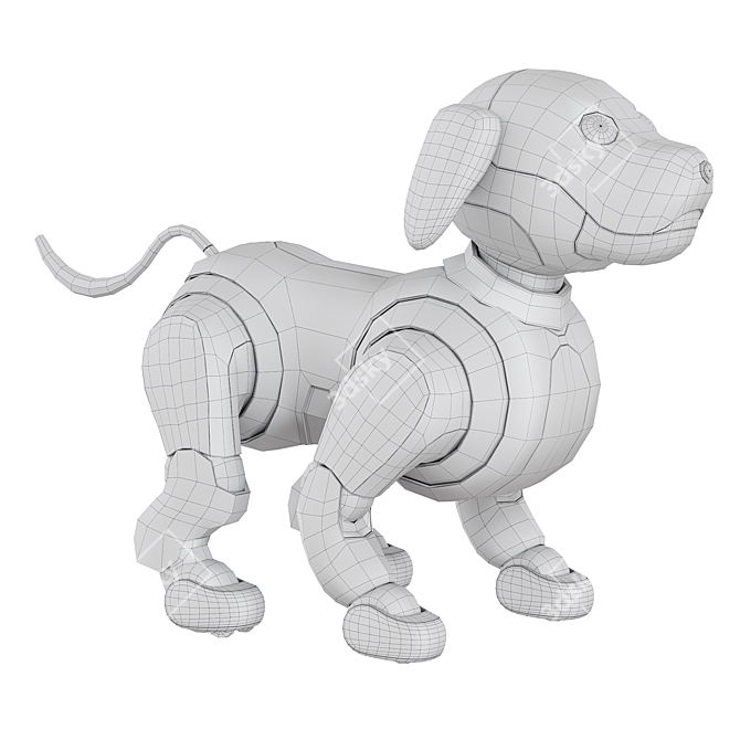 Smart Dog Robot Companion 3D model image 4