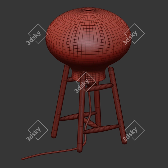 Elegant Vray Rendered Table Lamp 3D model image 4