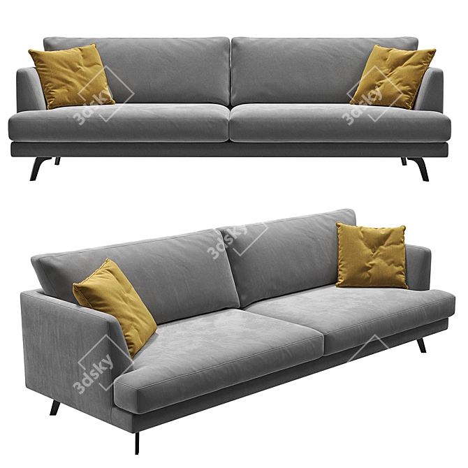 Kaza's James Sofa: Luxurious Comfort 3D model image 1