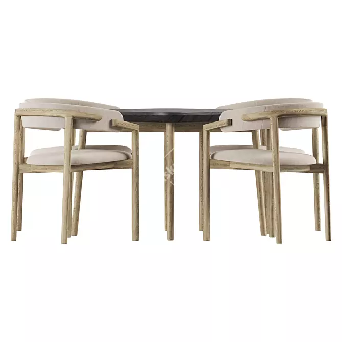 Contemporary Dining Set by Apato 3D model image 2