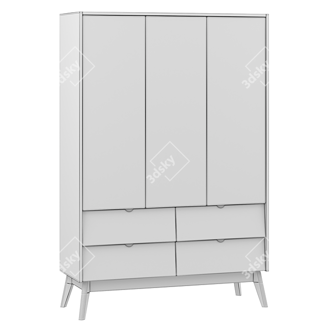 Lesli 3 Wardrobe Collection 3D model image 6