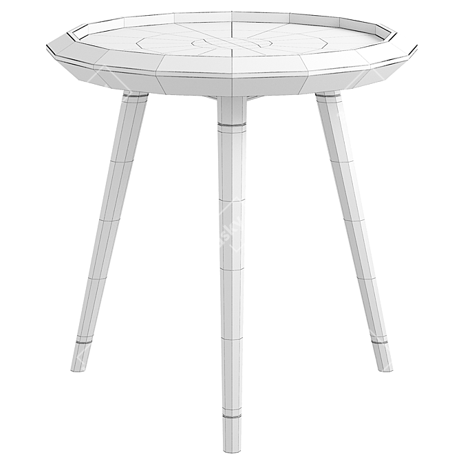 Sleek Modern Deil Side Table 3D model image 2