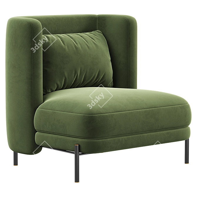 Modern Milos Armchair, 3D Model 3D model image 3